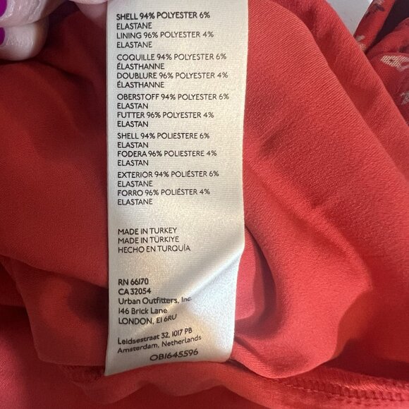 Free People Rosalía Midi Skirt Medium Size Red Stretch Elastic Waist Christmas - Picture 9 of 9